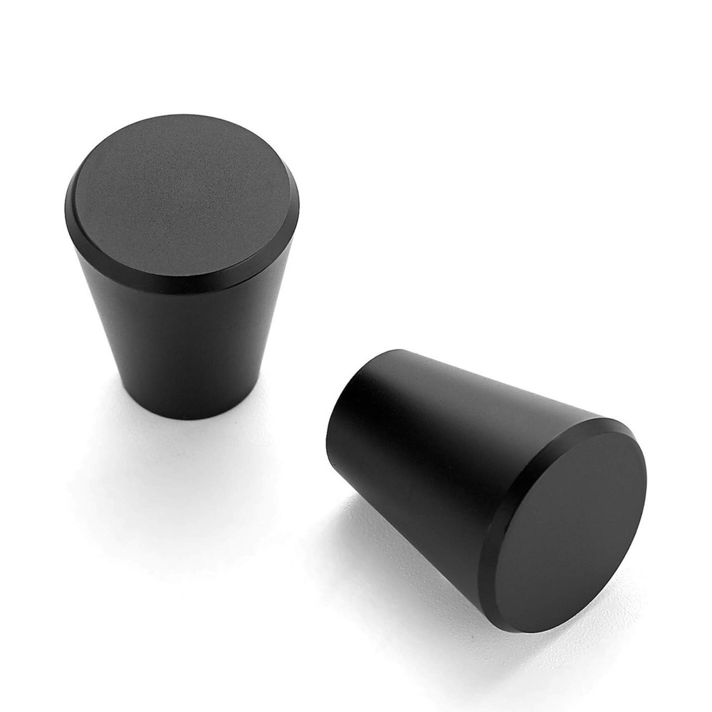 Ravinte 8 Pack 3/4 Inch Round Black Metal Cabinet Knobs